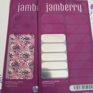 Jamberry pink purple and silver duo